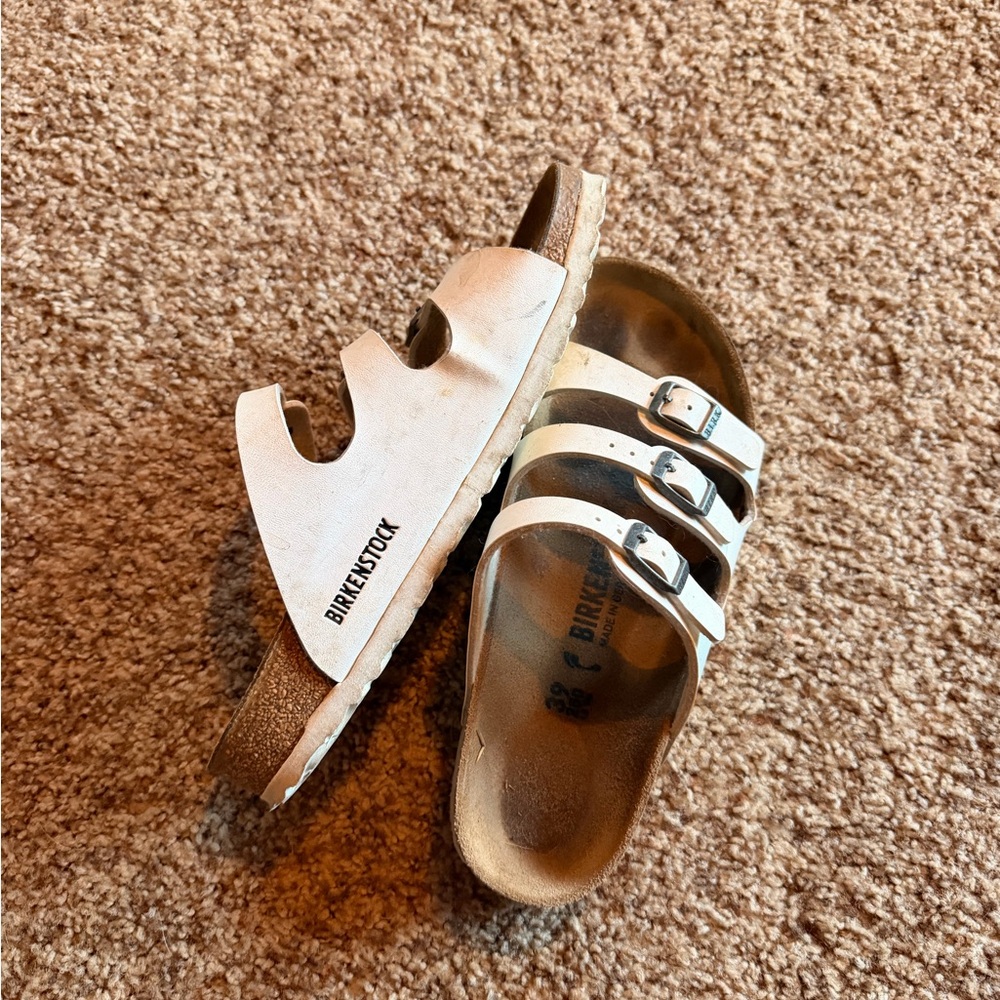 Birkenstock Florida White Leather 3-Strap Sandals | EU 39 - Picture 2 of 4